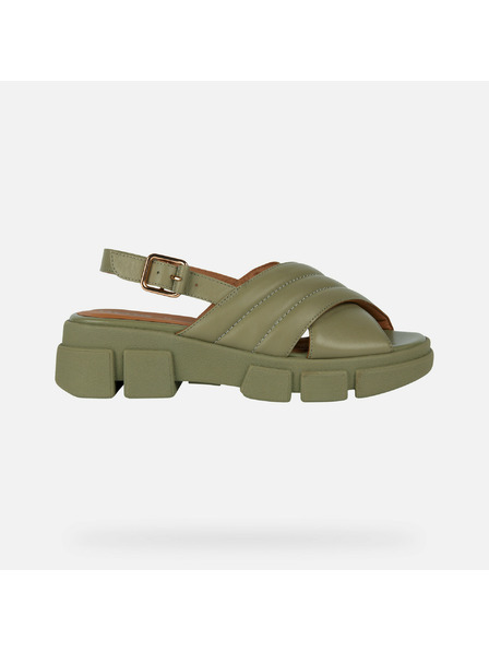 Geox Khaki Damensandalen Geox Lisbona