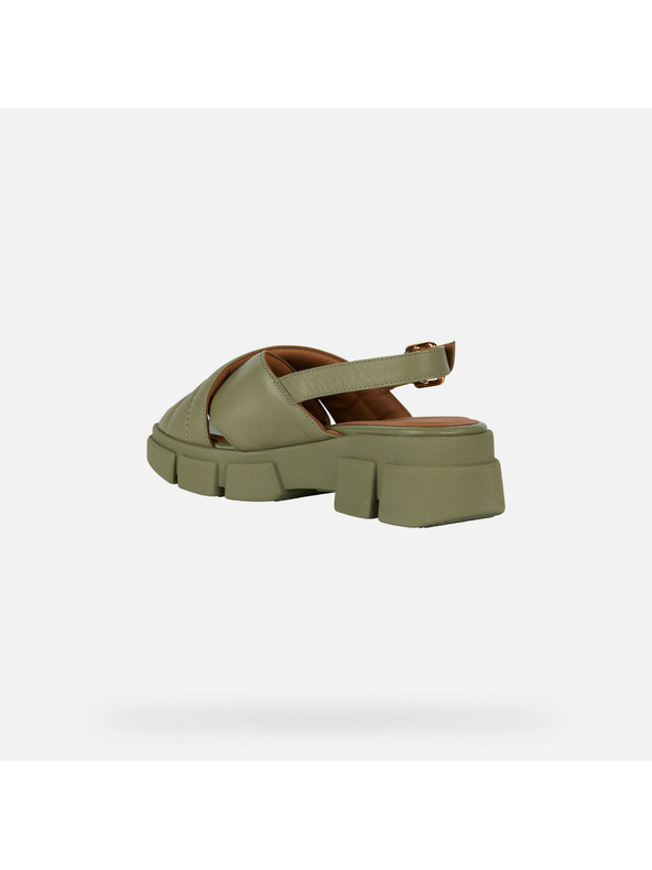 Geox Khaki Damensandalen Geox Lisbona