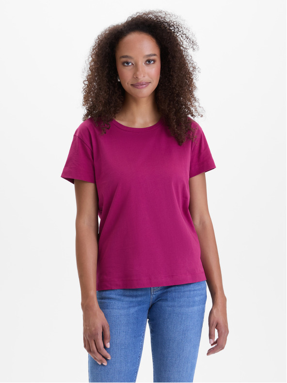 Orsay Dunkelrosa Damen-T-Shirt mit kurzen Ärmeln ORSAY