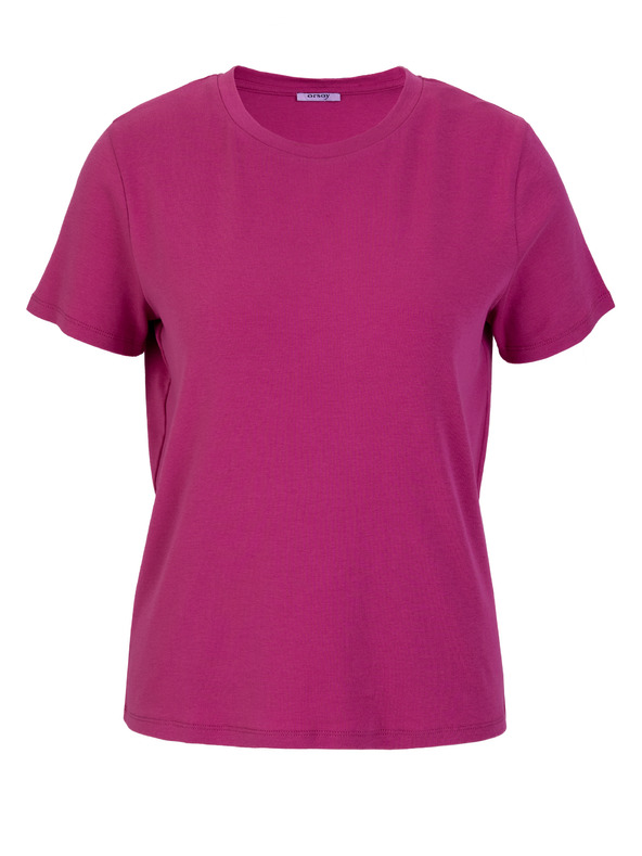 Orsay Dunkelrosa Damen-T-Shirt mit kurzen Ärmeln ORSAY