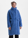 Orsay Blauer Damenmantel aus Kunstfell ORSAY