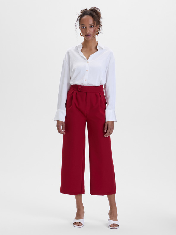 Orsay Rote Damen-Hose mit weitem Bein ORSAY