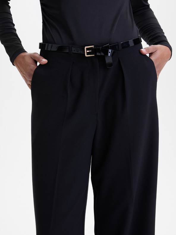 Orsay Schwarze weite Damenhose ORSAY