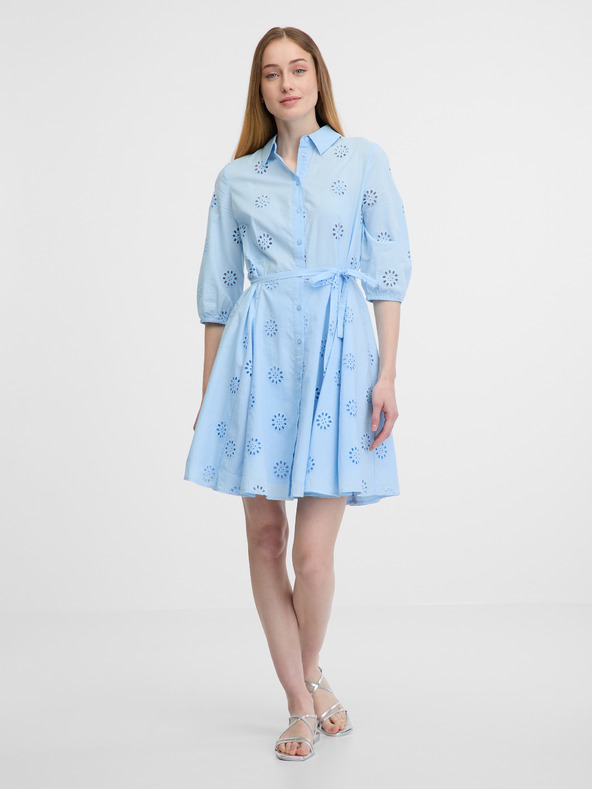 Orsay Blaues Damen-Hemdkleid ORSAY