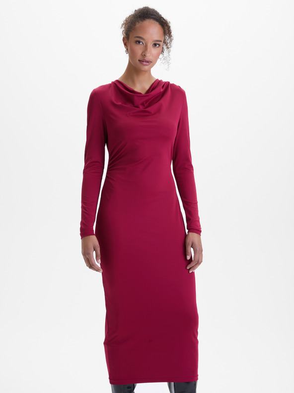 Orsay Weinrotes Damen Midikleid ORSAY
