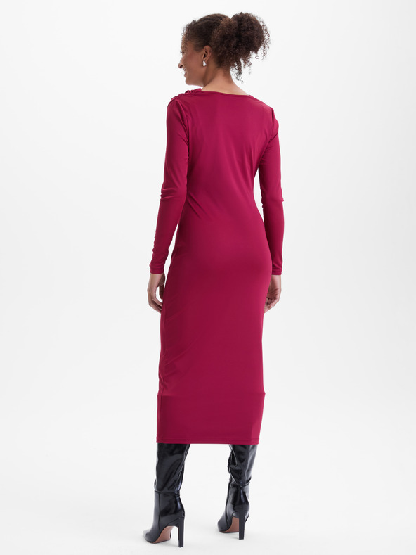 Orsay Weinrotes Damen Midikleid ORSAY