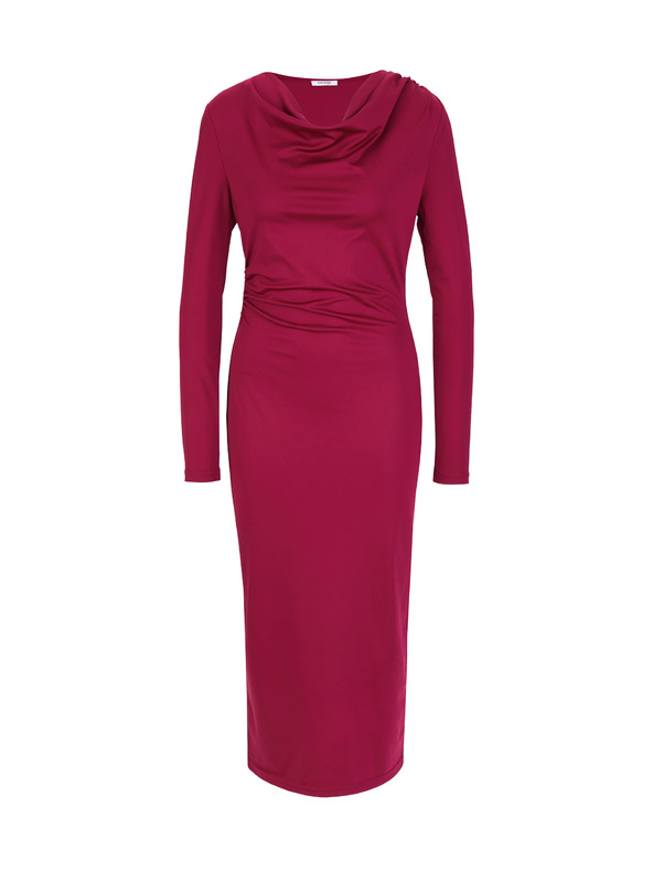 Orsay Weinrotes Damen Midikleid ORSAY