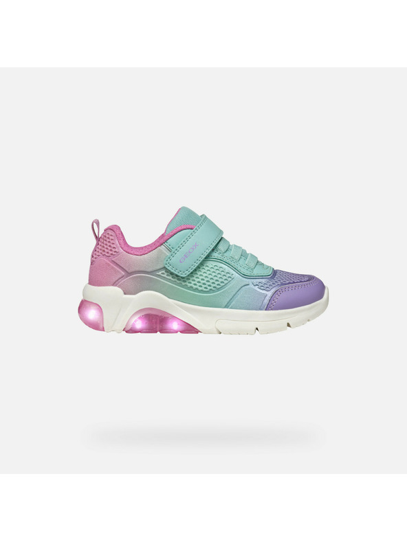 Geox Türkise Mädchen-Leucht-Sneaker Geox Fadinlight Girl