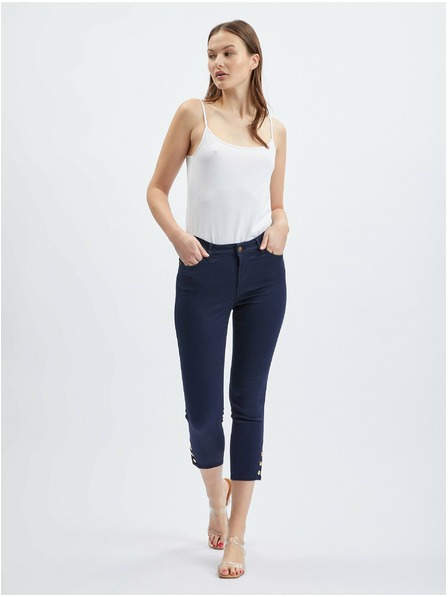 Orsay Dunkelblaue Damen-Crop-Hose ORSAY