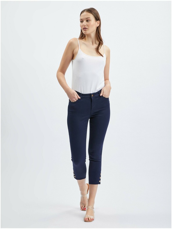 Orsay Dunkelblaue Damen-Crop-Hose ORSAY
