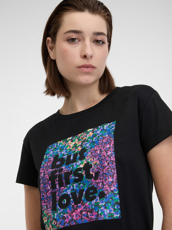 Orsay Schwarzes Damen-T-Shirt ORSAY