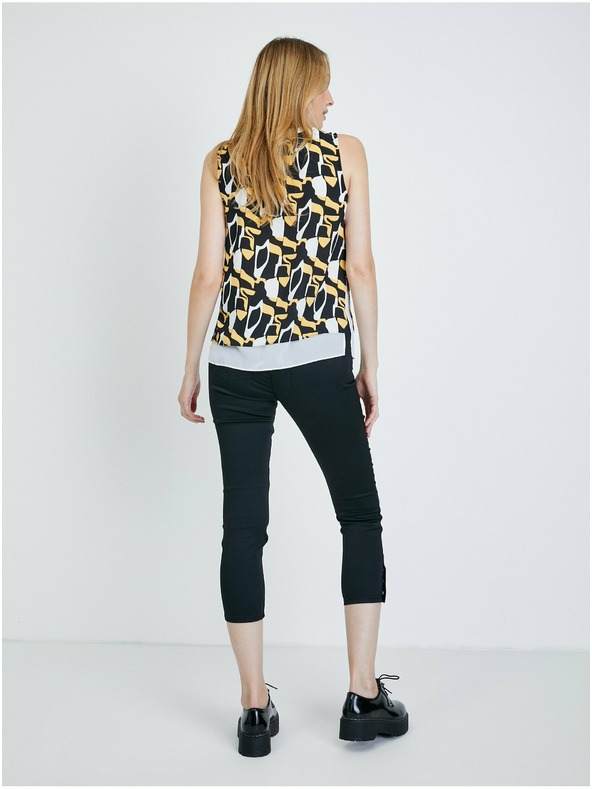 Orsay Weiß-schwarz gemusterte Bluse ORSAY