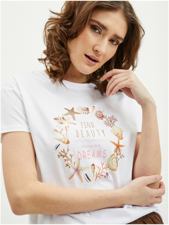 Orsay Weißes Damen T-Shirt ORSAY