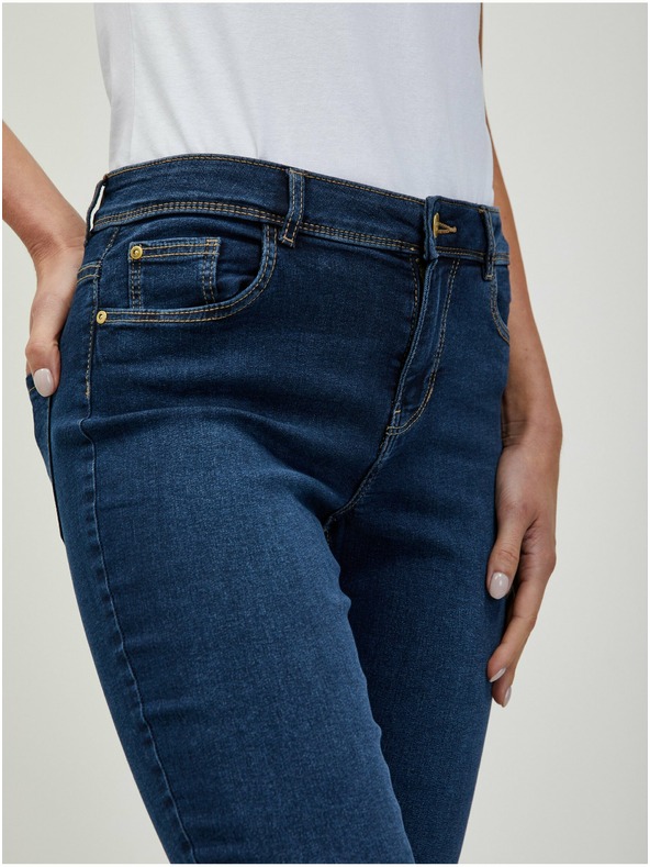 Orsay Dunkelblau verkürzte Slim-Fit-Jeans von ORSAY