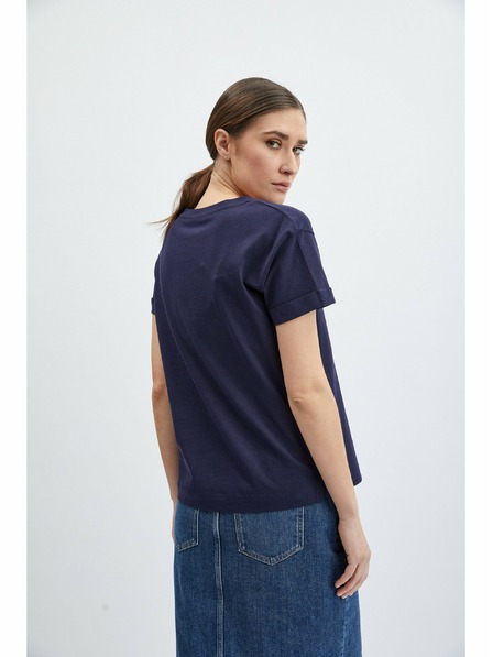 Orsay Dunkelblaues Damen-T-Shirt ORSAY