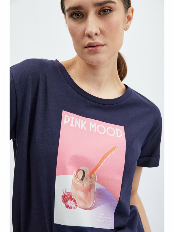 Orsay Dunkelblaues Damen-T-Shirt ORSAY