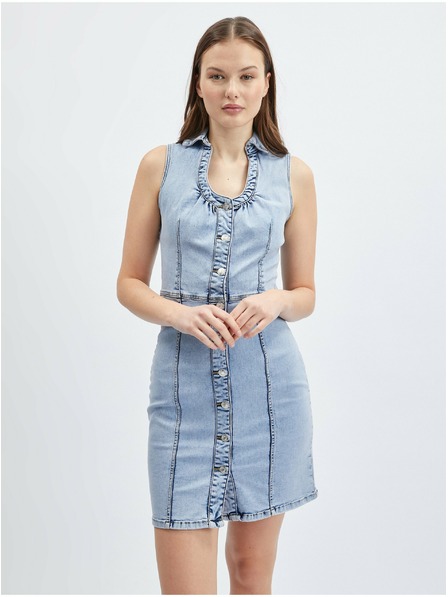 Orsay Hellblaues Damen-Denim-Kleid ORSAY