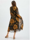Orsay Braunes und schwarzes Damen-Midikleid mit Blumenmuster ORSAY