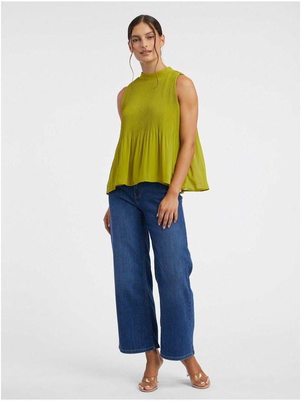 Orsay Grüne Damen-Rippenbluse ORSAY