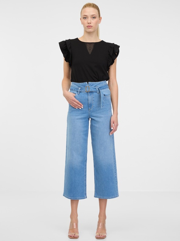 Orsay Schwarzes Damen-Kurzarmshirt ORSAY