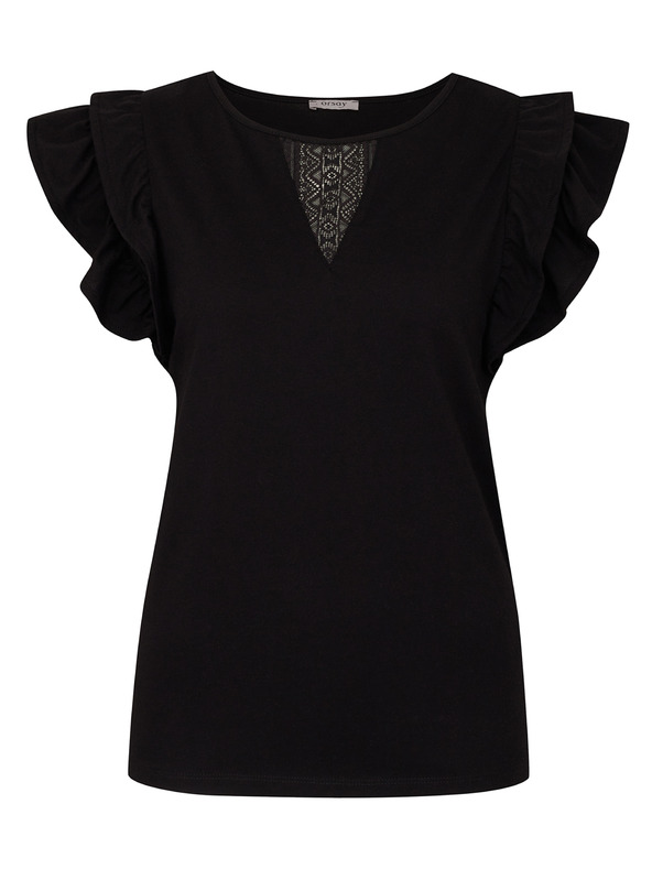 Orsay Schwarzes Damen-Kurzarmshirt ORSAY