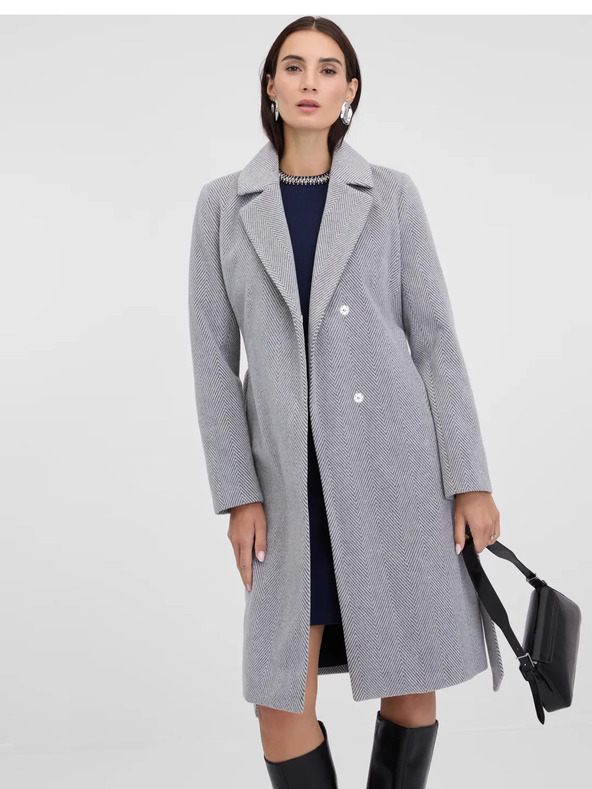 Orsay Grauer Damen-Wintermantel ORSAY