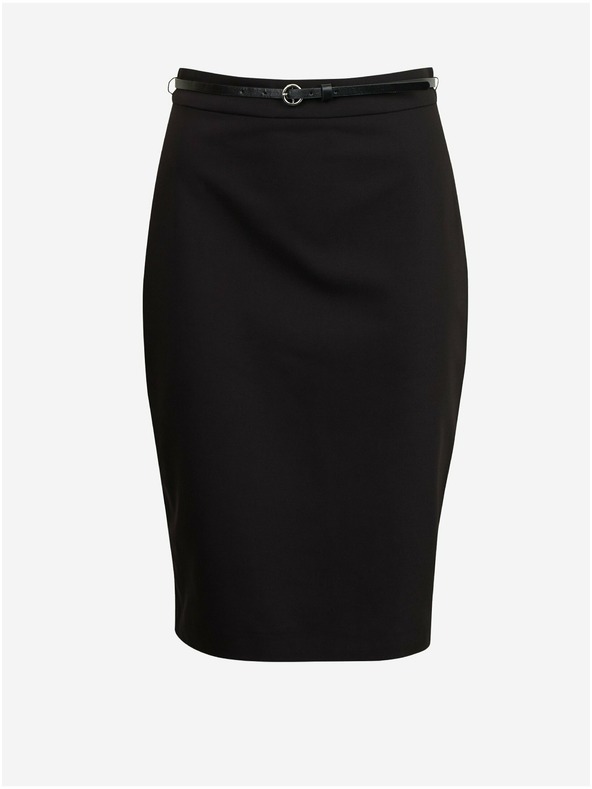 Orsay Schwarzer Damenrock mit Gürtel ORSAY