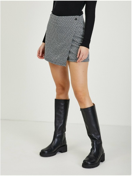 Orsay Schwarzer gemusterter Damen Rock/Shorts ORSAY