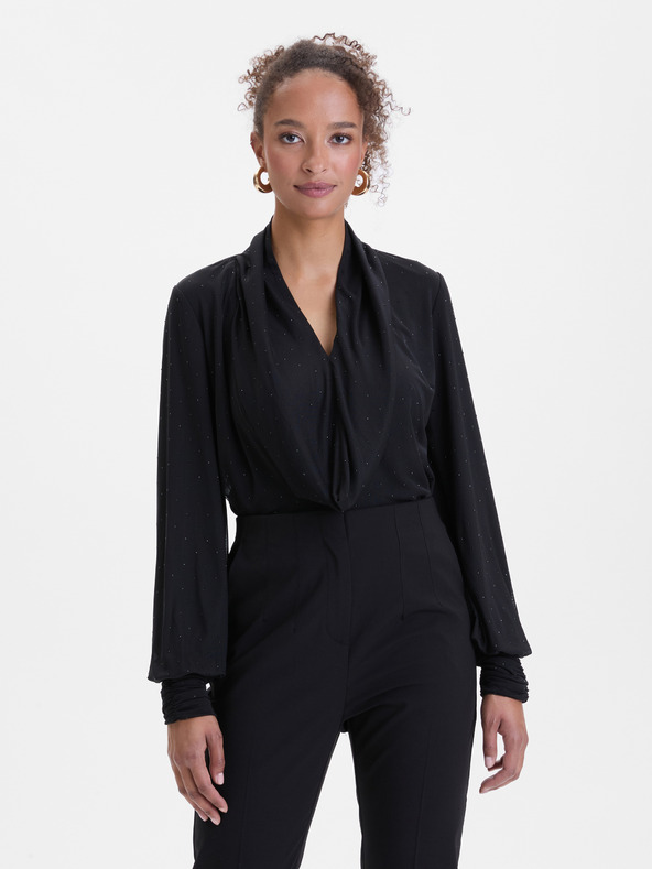 Orsay Schwarze Damenbluse mit Strass von ORSAY