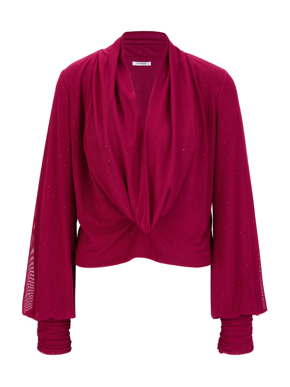 Orsay Weinrote Damenbluse mit Strass von ORSAY