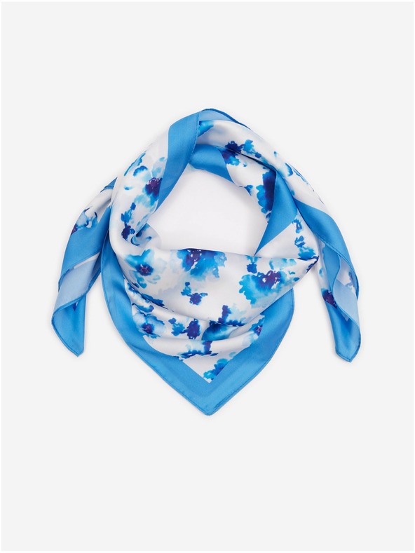 Orsay Blau-weißes Damen-Blumenschal ORSAY