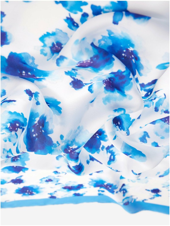 Orsay Blau-weißes Damen-Blumenschal ORSAY