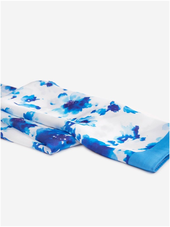 Orsay Blau-weißes Damen-Blumenschal ORSAY