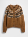 GAP Oversize Strickjacke Fair Isle mit Wollanteil GAP
