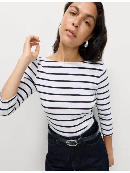 Marks & Spencer Schwarz-weiß gestreiftes Damen-T-Shirt von Marks & Spencer