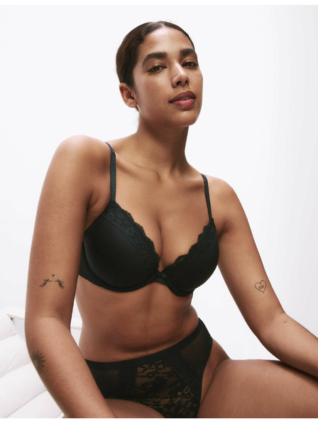 Marks & Spencer Neckholder-BH aus Spitze mit Bügeln und gepolsterten Cups, Größe 2,5 oz. A-E Marks & Spencer schwarz