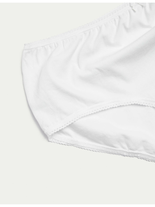 Marks & Spencer Baumwoll-Lycra®-Midislip, 5er-Pack Marks & Spencer weiß