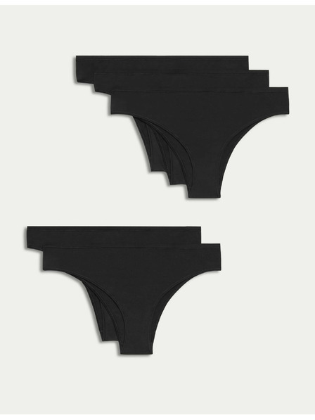 Marks & Spencer Brasilianische Modal-Slips, ohne sichtbaren Saum, 5 Stück pro Packung Marks & Spencer schwarz