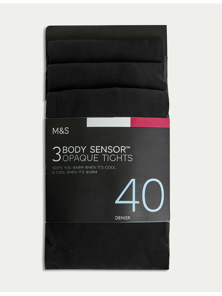 Marks & Spencer Drei schwarze Body Sensor™ 40 DEN Strumpfhosen von Marks & Spencer