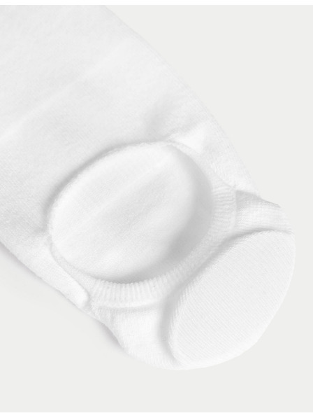 Marks & Spencer Marks & Spencer Baumwollsocken mit Innensohle, 4 Paar weiß