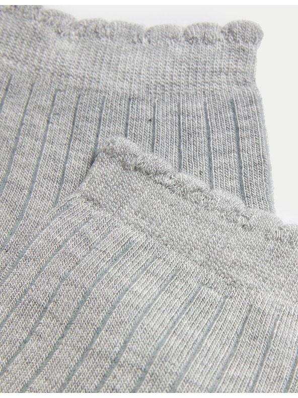 Marks & Spencer 5 Paar nahtlose Söckchen Marks & Spencer grau