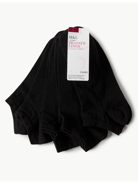 Marks & Spencer Set mit fünf Paar Damensocken in Schwarz von Marks & Spencer