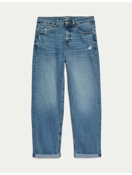 Marks & Spencer Blaue Marks & Spencer Boyfriend-Jeans für Damen
