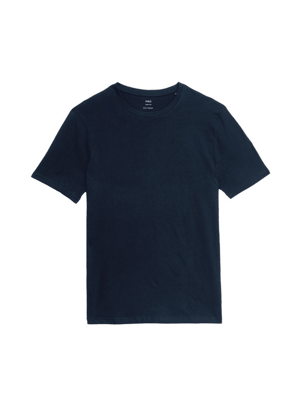 Marks & Spencer Dunkelblaues Herren-Basic-Hemd Marks & Spencer