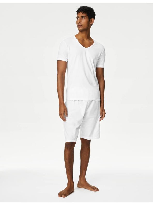 Marks & Spencer Dreier-Set Basic-T-Shirts für Herren in Weiß mit Marks & Spencer Cool & Fresh™ Technologie