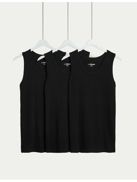 Marks & Spencer Set aus drei Herren-T-Shirts in Schwarz mit Cool & Fresh™ Marks & Spencer Technologie