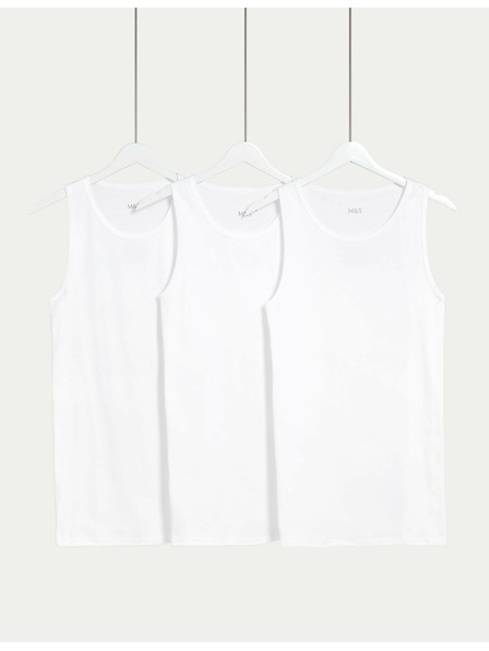 Marks & Spencer Set aus drei weißen Marks & Spencer Herren-T-Shirts