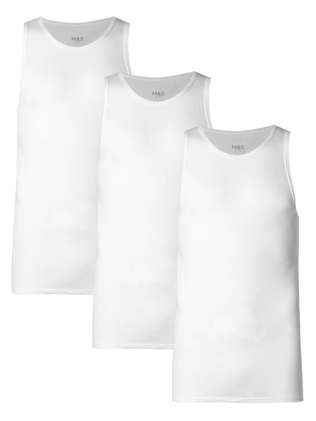 Marks & Spencer Set aus drei weißen Marks & Spencer Herren-T-Shirts