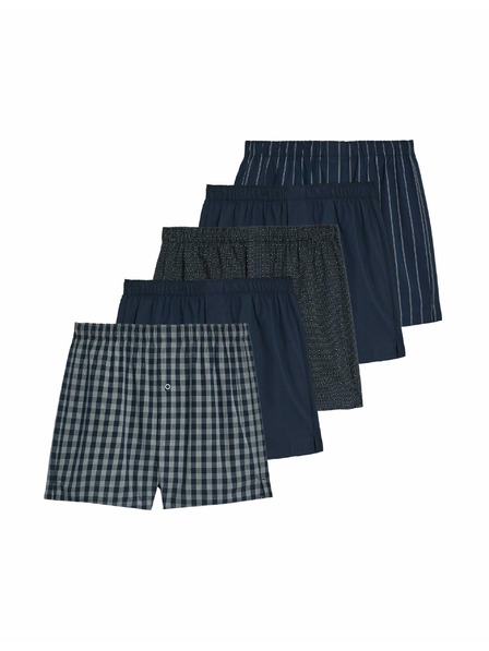 Marks & Spencer Fünfteiliges Set Herren-Shorts in Dunkelblau und Dunkelgrau Marks Spencer