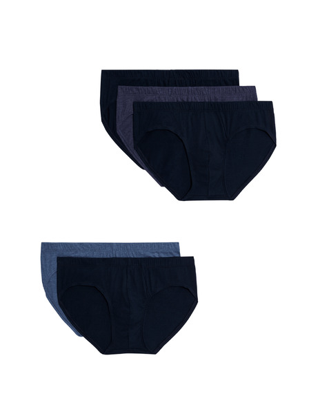 Marks & Spencer Fünfer-Set Herren-Slips in Blau und Dunkelblau von Marks & Spencer